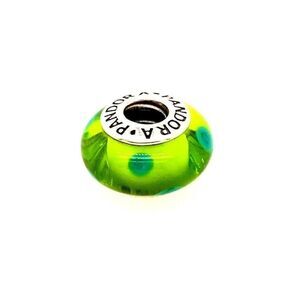 Pandora Green Polka Dot Murano Charm